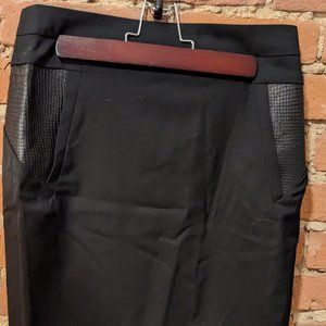 The Kooples Leather accent wool mini skirt